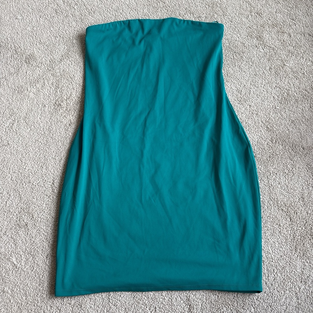 Teal Strapless Women's Dress